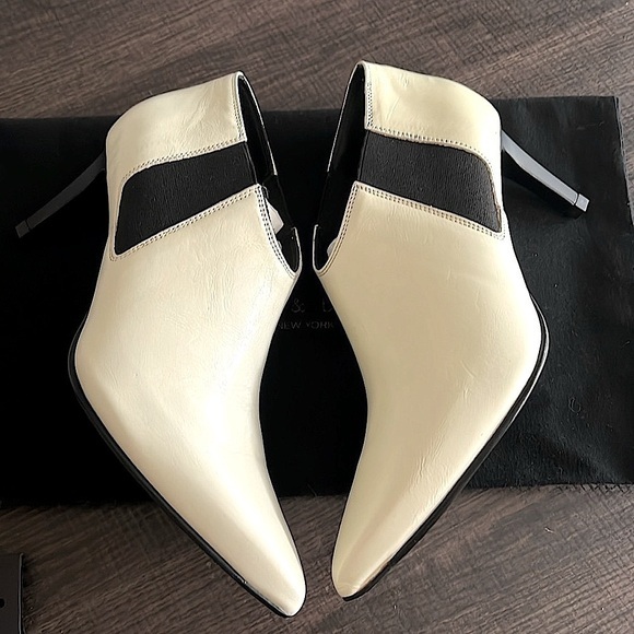 rag & bone Shoes - rag & bone Antique White Stiletto Heel Pull On Ankle Booties New in Box